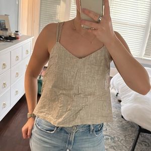 Zara Gold Tank - Open Back. Size XS